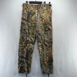 Vintage 90s Camo Pants Men's Small Brown Green Advantage Cargo Hunting 90s USA